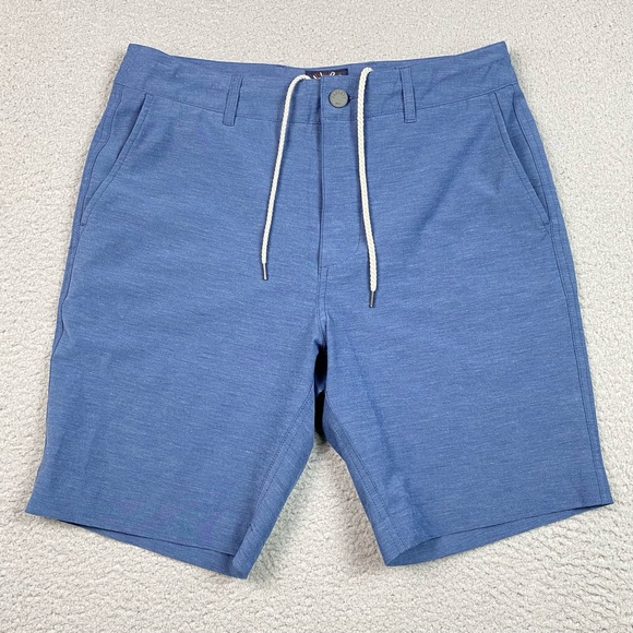 Faherty All Day Shorts Men's Size 30 Blue Hybrid Beach Chino Stretch Casual EUC - Picture 1 of 8